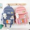 Bolsa de estudiante de cuatro piezas para estudiantes de primaria, bolso de hombro para estudiantes de tercer a sexto grado, mochila de traje linda para mujer de cinco piezas