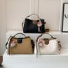 Bolsa balde feminina 2025 nova bolsa de mão combinação de cores coreana simples tudo combina bolsa mensageiro bolsa feminina bolsa feminina para o dia a dia