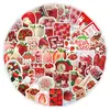 73 pegatinas de fresa estilo coreano ins moda, pegatinas de dibujos animados de frutas para cuadernos, decoración DIY para cuadernos y botellas de agua de niñas