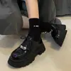Zapatos de Cuero para Mujer 2026 Estilo Nuevo Estilo Británico Versátiles con Cordones Retro Zapatos de Plataforma Mary Janes Mocasines Suela Gruesa