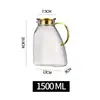 Suministro Directo de Fábrica Tetera de Cristal Martillado para Agua Fría Tetera para Refrigerador Vidrio de Alto Borosilicato Resistente al Calor Tetera para Agua Fría Tetera para Jugos