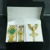 Moda Genial Conjunto de Collar con Colgante de Cruz Pulsera Reloj Caja de Regalo Traje Regalos Hermosos de Alta Gama para Hombres