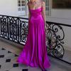 Vestido de noche negro ajustado sin espalda nuevo con tirantes sexy para mujer de moda transfronteriza europea y americana