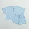 Conjuntos Casuales de Playeras Polo de Manga Corta y Shorts para Niños y Niñas de Comercio Exterior, Camisetas de Media Manga Coloridas de Verano para Niños y Pantalones Deportivos