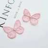 Mariposa de malla bordada de 4.5 cm, piezas de accesorio DIY de mariposa para tocados, pinzas para el cabello, parches de ropa y adornos de organza
