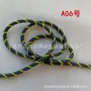 Cuerda Redonda de Poliéster con Núcleo Retorcido, Patrón de Puntos de Colores, 5mm de Espesor, Cuerda Miu Resistente al Desgaste para Tejido Hecho a Mano DIY, Colgante, Cinturón, Cuerda para Sombrero, Cordón
