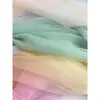 Tejido de gasa de organza encriptada verde gasa suave retazos de tela para manualidades Hanfu ceremonia de boda fondo de escenario fotografía tela suave