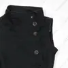Chaleco de Estilo Europeo y Americano con Cuello Alto Abotonado Ajustado para Mujer, Top de Verano sin Mangas de Color Sólido, Camiseta sin Mangas de Moda Urbana para Usar como Prenda Exterior