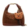 Bolso bandolera de hombro retro casual 2026 otoño e invierno nuevo de gran capacidad, moderno, con textura, estampado de leopardo, estilo bolsa de albóndiga