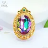 Collar con Colgante de Cristal Retro Británico Ai Yu Pesadamente Incrustado con Piedras Preciosas de Imitación Venta al por Mayor Dropshipping S5121705