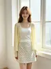 Cárdigan de Punto Holgado Personalizado con Protección Solar para Mujer, Verano Elegante para Ir al Trabajo Nuevo Estilo, Conjunto de Top de Punto con Camisola
