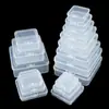 Caixa Quadrada Transparente de Plástico Caixa para Fones de Ouvido Caixa de Embalagem para Produtos Pequenos Caixa de Armazenamento para Joias Miçangas Perler Caixa de Peças Caixa de Equipamentos de Pesca