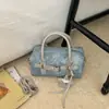Bolsa Boston Popular da Moda Feminina para o Trabalho Transfronteiriça Jeans Verão Novo Estilo Bolsa Feminina de Ombro Único Transversal Design de Nicho
