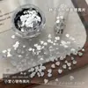 Lantejoulas Estrela Prata de Tamanhos Mistos Decorações para Nail Art Estrela Explosiva Coração Estrela de Cinco Pontas Adesivos Redondos para Decoração de Unhas
