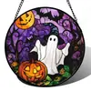 Fantasma Popular de Halloween Aranha Abóbora Padrão Vidro de Cristal Retrô Decoração de Janela Atmosférica Ornamento Adereço