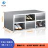 Gabinete de Zapatos de Acero Inoxidable de Fábrica Taller de Purificación Libre de Polvo Laboratorio Hospital Gabinete para Cambiar Zapatos Taburete para Zapatos Gabinete de Zapatos de una o Dos Caras con Puerta