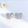 Pendientes de Corazón con Textura Trenzada Hueca en Forma de Arco Estilo Europeo y Americano Personalidad para Mujer, Pendientes Sencillos de Moda de Cobre