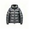 Jaqueta Puffer Moncler Maya maya Brilhante Fosca Fosca Grossa Quente Malha Jaqueta Canelada Leve