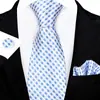 Conjunto de Corbata de Tres Piezas para Hombre 8cm Ropa Formal de Negocios Corbata Bordada Jacquard de Seda de Poliéster Logo Corbata Atada a Mano Personalizada