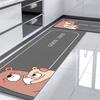 Nueva alfombra de cocina larga, absorbente de agua, antideslizante, a prueba de aceite, impermeable, para el hogar, alfombra especial para la puerta