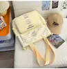 Bolso Cruzado para Campus Estudiantil, Bolso de Mano Estilo Nuevo, Bolso Versátil con Bloques de Color Estilo Universitario para Tutorías, Bolso de Hombro de Gran Capacidad para Mujer