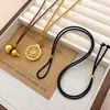 Tienda de Joyería de Cuerda Trenzada Mismo Estilo Cuerda de Joyería de Gama Alta Cordón para Collar Premium con Colgante Chapado en Oro Cordón Colgante Unisex