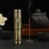 Estátua de Buda Vintage em Relevo Suporte de Incenso de Metal para Uso Doméstico, Incensário Portátil e Suporte de Incenso de Uso Duplo para Incensos em Vareta