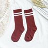 Z123 calcetines para niños al por mayor solo una marea calcetines de otoño para niños barras paralelas calcetines de montón algodón peinado doble aguja niños y niñas calcetines para bebé