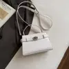 Bolsa Quadrada Pequena Nova Estilosa com Fivela de Trava para a Primavera de 2026, Nova Bolsa de Mão Casual e Moderna, Bolsa Transversal Fashion para o Dia a Dia