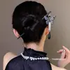 Nuevo Pasador de Pelo de Imitación Ébano de Gama Alta Estilo Chino, Pasador de Pelo con Borla Estilo Antiguo, Pasador de Pelo para Mujeres con Gran Volumen