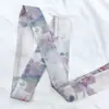 Faixa de cabelo Hanfu estilo chinês antigo faixa de cabelo estilo tinta lenço de seda estilo chinês tinta bambu fita amarrar bolsa cinto acessórios de vestuário