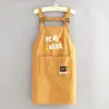 Delantal Resistente al Agua Ajustable para Catering y Trabajo, con Logo Impreso, Delantal de Moda Anti-Manchas para Cocina y Uso Doméstico para Mujeres