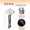 Tranças de Peruca para Mulheres com Rabo de Cavalo Alto Estilo Laço para Prender Cabelo Estilo Ins Tranças Duplas Peruca de Cabelo Artificial Rabo de Cavalo