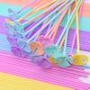 Balão Rod esfregão plástico acessórios sala cena layout decorativo Rod suporte reforçado balão grosso macaron cor haste de apoio