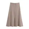 ZA Comercio Exterior 2025 Primavera Nuevo Estilo Europeo y Americano Moda Femenina Elegante Casual Suave Top Conjunto de Vestido Midi