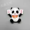 Novos Adesivos de Geladeira de Resina de Panda de Desenho Animado Decoração Fábrica Atacado Decoração de Casa Criativo Fofo Adesivos de Geladeira