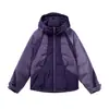 Yidao Vintage 25 Invierno Nuevo Calle Alta Pareja Marca de Moda Color de Contraste con Capucha Casual Chaqueta de Plumas Chaqueta Cálida para Hombres y Mujeres