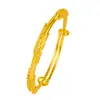Pulsera Exquisita de Ratán de Acacia Chapada en Oro Moda Árbol de Flores Rama de Vid Hoja Pulsa-Tira Pulsera Pulsera de Hoja de Vid de Flor