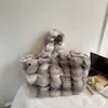 Bolsos para Mujer, Nuevos Estilos Otoño e Invierno, Versátiles y Sencillos, Bolsos de Felpa, Gran Capacidad, Bolsos de Mano Tote, Bolsos de Compras, Bolsos de Hombro