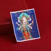 Thangka Pintado a Mano con Arena Gruesa Dorada Original de los Ocho Santos Protectores Molino de Rodillos Carnero Wuye Dios de la Riqueza Tara Verde