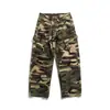 Yidao Vintage 2026 Outono Novo Streetwear Americano Retro Design de Bolso Grande Calças Cargo Retas Largas Camufladas