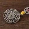 Xizang Amuleto Característico de Loto Maestro Nueve Palacios Ocho Diagramas Etiqueta Colgante Riñonera Etiqueta Ocho Tesoros Doce Signos del Zodíaco Joyería de Marca