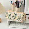 Bolsa de Maquillaje Transfronteriza Estilo Nuevo Estilo Ins, Neceser de Lona de Gran Capacidad, Bolsa de Almacenamiento Portátil de Viaje con Bordado de Margaritas Pequeñas
