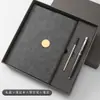Conjunto de presente personalizado de caderno de negócios corporativo com logotipo impresso, bloco de notas de reunião de alta qualidade, agenda elegante A5