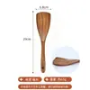 Set de espátula y cucharón de mango largo de madera de teca transfronterizo, utensilios de cocina, cuchara y tenedor para ensalada, espátula y cucharón de cocina Amazon