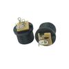 Soquete DC DC-021 com Trava, Soquete de Alimentação com Porca, Conector Fêmea de Plástico, Tipo Vertical Redondo de Três Pinos com Porca