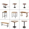 Juego de mesa y sillas de comedor de café moderno minimalista, mesa de comedor de madera maciza a prueba de humedad, mesa de comedor de losa de roca para tienda de hot pot, té de leche y postres