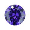 Huagang Gem Único Furo Redondo Zircão Perfurado Pedra Nua Broca Cor Branca Brincos Pingente Colar diy