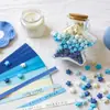 Serie Degradado Azul Sensación de Alta Gama Papel Estrella Botella Estrella Estrella de la Suerte Origami DIY Hecho a Mano Deseos de Cumpleaños Regalo