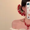 Grampo de Cabelo Flor Estrelada Estilo Liu Yifei, Grampo de Cabelo Flor Artificial Ultra-Fada, Acessório de Cabelo para Noiva e Noivo, Grampo Atmosférico e Elegante